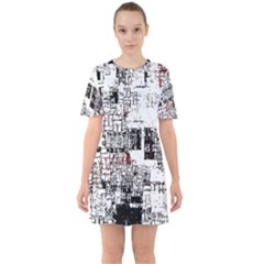 Abstract Art Sixties Short Sleeve Mini Dress