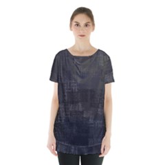 Abstract Art Skirt Hem Sports Top