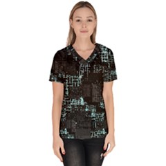 Abstract Art Scrub Top