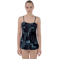 Abstract Art Babydoll Tankini Set