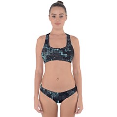 Abstract Art Cross Back Hipster Bikini Set