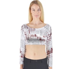 Abstract Art Long Sleeve Crop Top