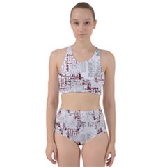 Abstract Art Racer Back Bikini Set