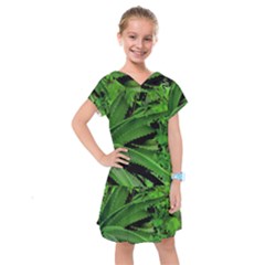 Vivid Tropical Design Kids  Drop Waist Dress