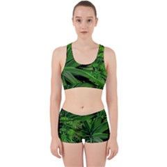 Vivid Tropical Design Work It Out Sports Bra Set by dflcprints