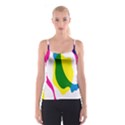 Anatomicalrainbow Wave Chevron Pink Blue Yellow Green Spaghetti Strap Top View1