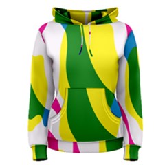 Anatomicalrainbow Wave Chevron Pink Blue Yellow Green Women s Pullover Hoodie by Mariart