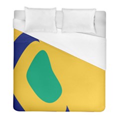 Yellow Green Blue Duvet Cover (full/ Double Size)