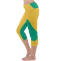 Yellow Green Blue Capri Yoga Leggings View2