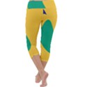 Yellow Green Blue Capri Yoga Leggings View4