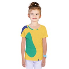 Yellow Green Blue Kids  One Piece Tee