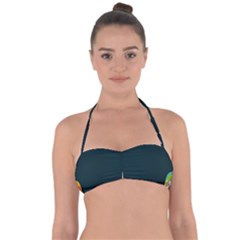 Animals Lovebird Walnut Peacock Parrots Birds Halter Bandeau Bikini Top