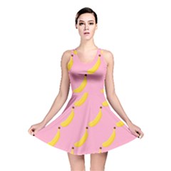 Banana Fruit Yellow Pink Reversible Skater Dress