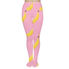 Banana Fruit Yellow Pink Women s Tights by Mariart