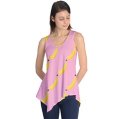 Banana Fruit Yellow Pink Sleeveless Tunic by Mariart