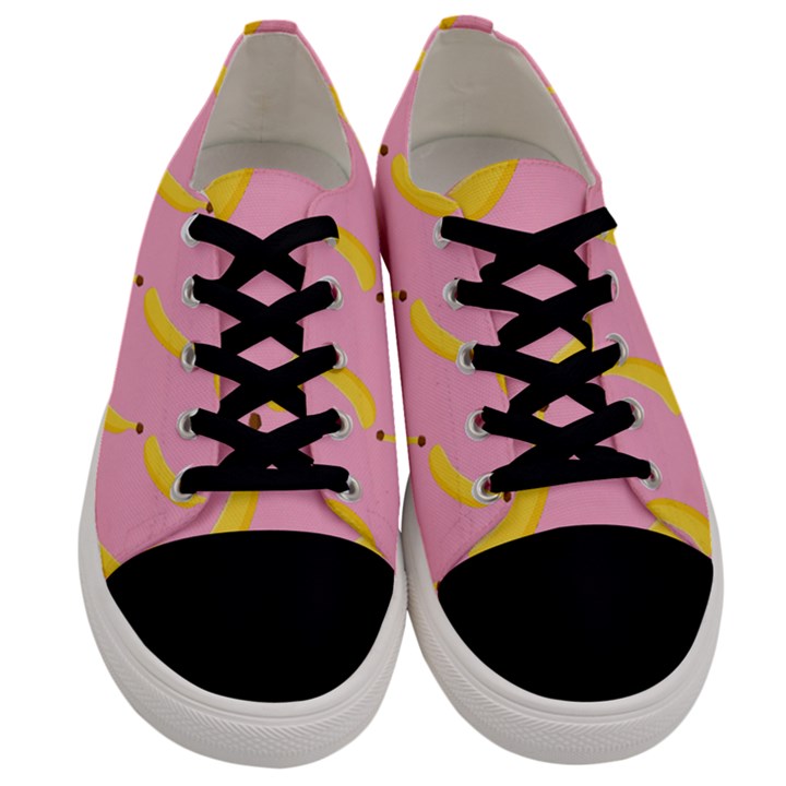 Banana Fruit Yellow Pink Men s Low Top Canvas Sneakers