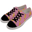 Banana Fruit Yellow Pink Men s Low Top Canvas Sneakers View2