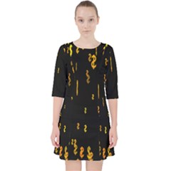 Animated Falling Spinning Shining 3d Golden Dollar Signs Against Transparent Pocket Dress by Mariart