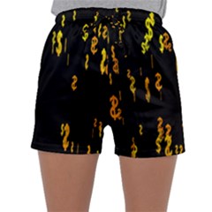 Animated Falling Spinning Shining 3d Golden Dollar Signs Against Transparent Sleepwear Shorts by Mariart