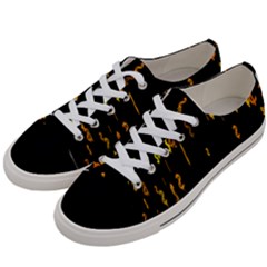 Animated Falling Spinning Shining 3d Golden Dollar Signs Against Transparent Women s Low Top Canvas Sneakers by Mariart