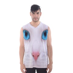 Beautiful White Face Cat Animals Blue Eye Men s Basketball Tank Top