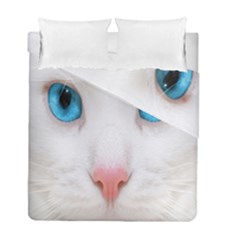 Beautiful White Face Cat Animals Blue Eye Duvet Cover Double Side (full/ Double Size)