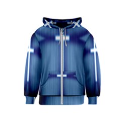 Blue Cross Christian Kids  Zipper Hoodie by Mariart