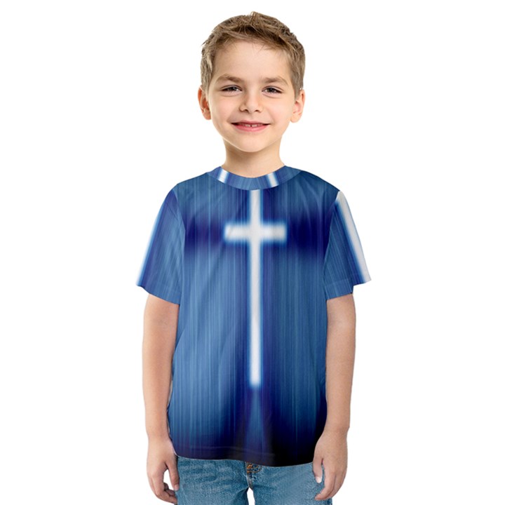 Blue Cross Christian Kids  Sport Mesh Tee