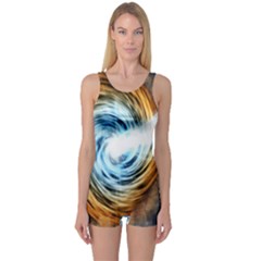 A Blazar Jet In The Middle Galaxy Appear Especially Bright One Piece Boyleg Swimsuit by Mariart