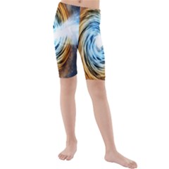 A Blazar Jet In The Middle Galaxy Appear Especially Bright Kids  Mid Length Swim Shorts by Mariart