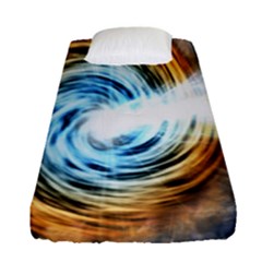 A Blazar Jet In The Middle Galaxy Appear Especially Bright Fitted Sheet (single Size) by Mariart