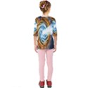 A Blazar Jet In The Middle Galaxy Appear Especially Bright Kids  Quarter Sleeve Raglan Tee View2