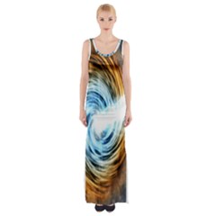 A Blazar Jet In The Middle Galaxy Appear Especially Bright Maxi Thigh Split Dress by Mariart