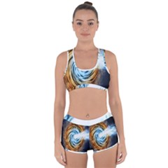 A Blazar Jet In The Middle Galaxy Appear Especially Bright Racerback Boyleg Bikini Set by Mariart