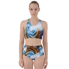 A Blazar Jet In The Middle Galaxy Appear Especially Bright Racer Back Bikini Set by Mariart