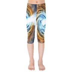 A Blazar Jet In The Middle Galaxy Appear Especially Bright Kids  Capri Leggings  by Mariart