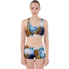 A Blazar Jet In The Middle Galaxy Appear Especially Bright Work It Out Sports Bra Set by Mariart