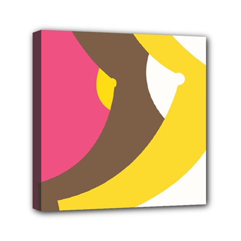 Breast Pink Brown Yellow White Rainbow Mini Canvas 6  X 6 