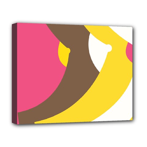 Breast Pink Brown Yellow White Rainbow Deluxe Canvas 20  X 16  