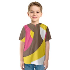 Breast Pink Brown Yellow White Rainbow Kids  Sport Mesh Tee