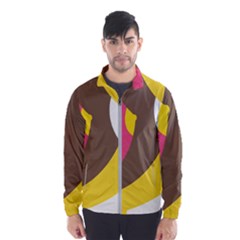 Breast Pink Brown Yellow White Rainbow Wind Breaker (men)