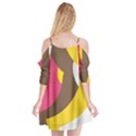 Breast Pink Brown Yellow White Rainbow Cutout Spaghetti Strap Chiffon Dress View2