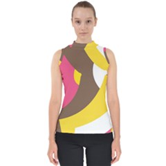 Breast Pink Brown Yellow White Rainbow Shell Top by Mariart