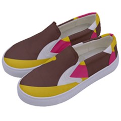 Breast Pink Brown Yellow White Rainbow Kids  Canvas Slip Ons by Mariart