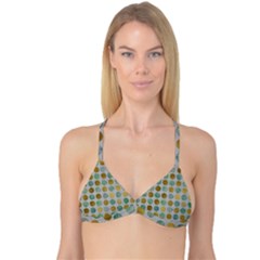 Green And Golden Dots Pattern                            Reversible Tri Bikini Top by LalyLauraFLM