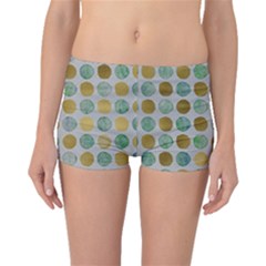 Green And Golden Dots Pattern                            Boyleg Bikini Bottoms by LalyLauraFLM