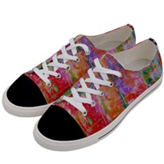 Colorful Watercolors Pattern                      Women s Low Top Canvas Sneakers by LalyLauraFLM