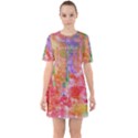 Colorful watercolors pattern                               Sixties Short Sleeve Mini Dress View1