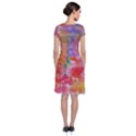 Colorful watercolors pattern                       Short Sleeve Front Wrap Dress View2