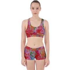 Colorful Watercolors Pattern                            Work It Out Sports Bra Set